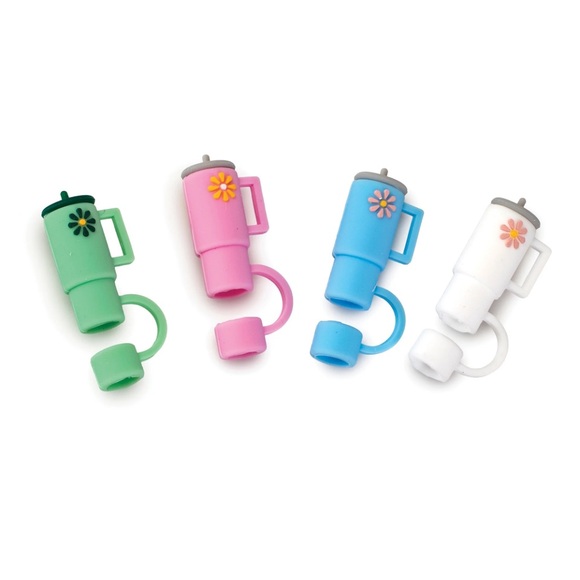 Straw Toppers - Multi Color (6 Pack) - Picture 1 of 5